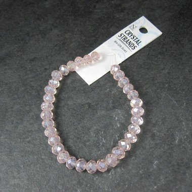 Nicole 8mm Pink AB Crystal Bead Strand Discontinued