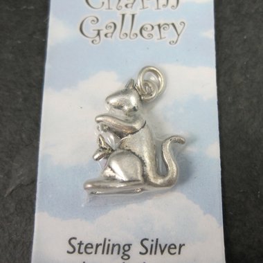 Silver Plated Mother & Baby Kangaroo Charm