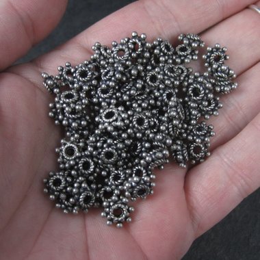 Destash lot of 78 Sterling Beads 9x4mm