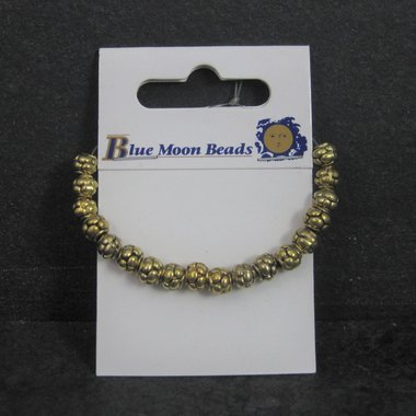 Gold 5x5mm Blue Moon Beads