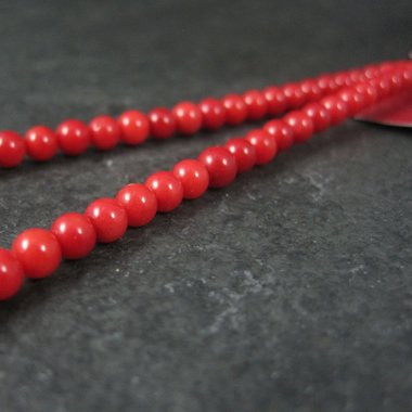 Red Bamboo Coral Beads 4mm Round Bead Gallery