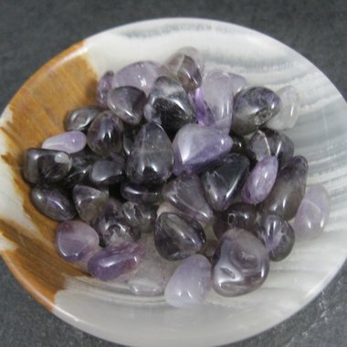 Vintage Polished Amethyst Beads 50 Grams 5-15mm 1970s