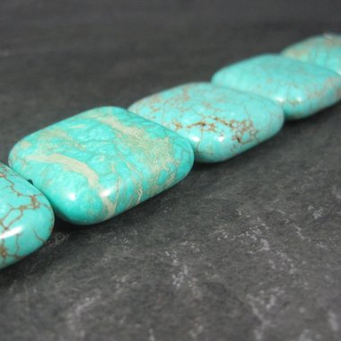 Large Dyed Turquoise Beads 30x30mm