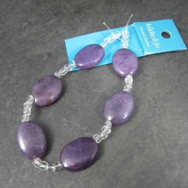 Hildie & Jo Purple Agate Beads 15x20mm Discontinued