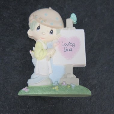 1989 Samuel J Butcher Loving You Painter Pin Brooch NOS Enesco