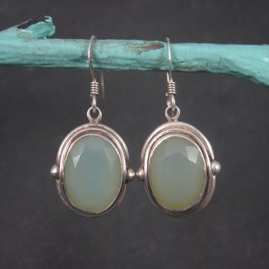 Vintage Sterling Chalcedony Earrings