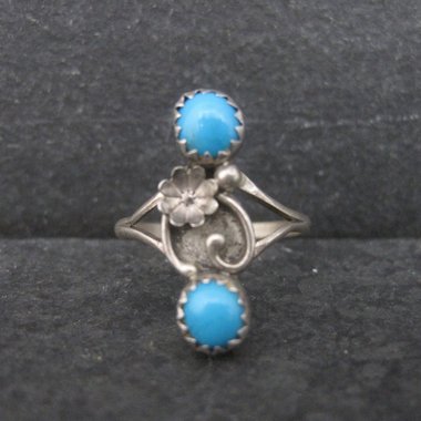 Dainty Southwestern Sterling Turquoise Ring