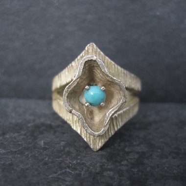 Vintage Southwestern Sterling Turquoise Ring Size 5
