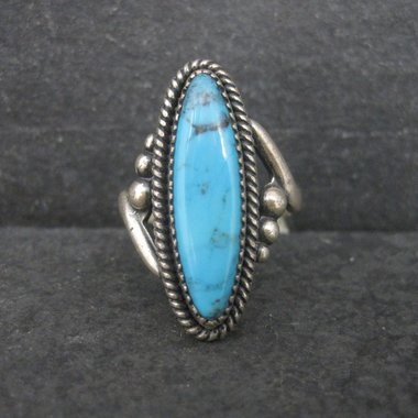 Southwestern Sterling Turquoise Ring NOS