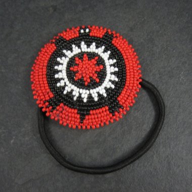 Southwestern Turtle Beaded Ponytail Holder Hair Tie