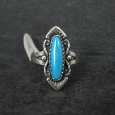 Southwestern Sterling Turquoise Ring Size 6 William Wheeler Co