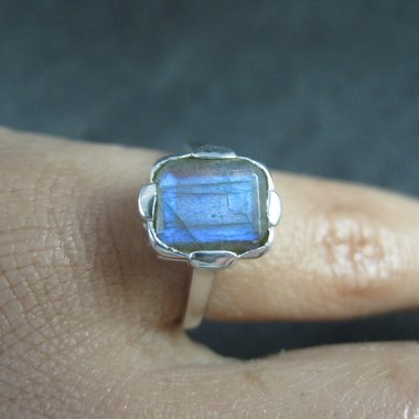 Vintage Sterling Labradorite Ring Size 5