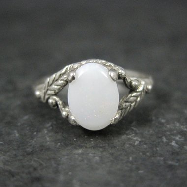 Vintage Sterling Opal Ring NOS Size 5.5