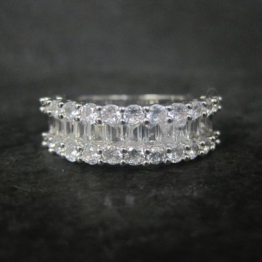 Vintage Sterling Cubic Zirconia Ring Size 10