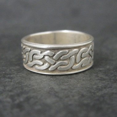 Vintage Sterling Celtic Band Ring Size 11