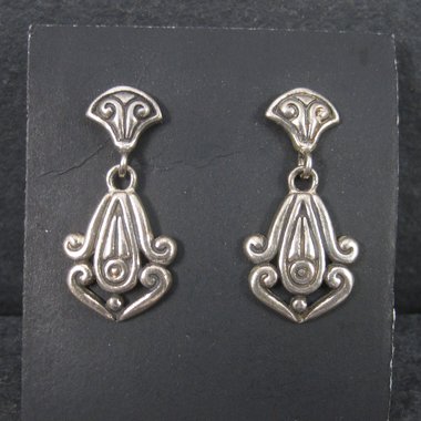 Vintage Sterling Victorian Style Earrings