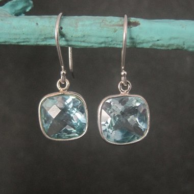 Vintage Sterling Topaz Earrings