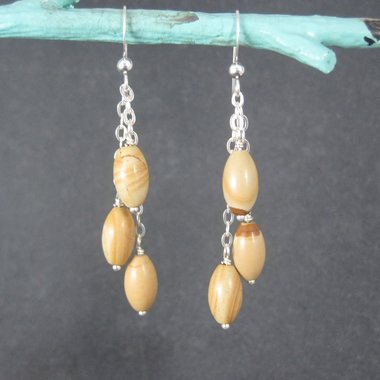 Sterling Wild Horse Jasper Earrings