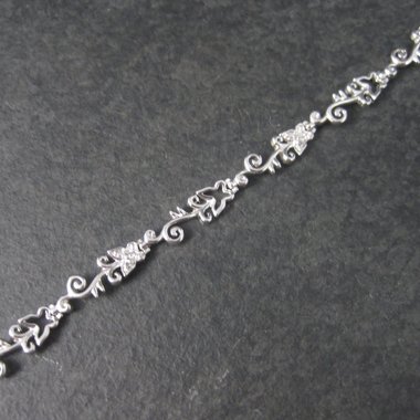 Dainty 90s Sterling Diamond Illusion Butterfly Bracelet