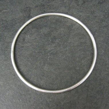 Simple Vintage Sterling Bangle Bracelet 7.75 Inches
