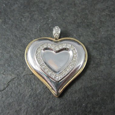 Vintage Sterling Blessed You Are My Daughter Heart Pendant