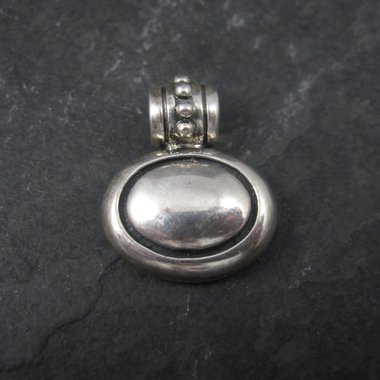 Vintage Oval Balinese Sterling Pendant