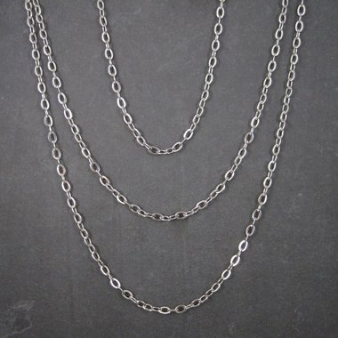 Classic 100 Inch Stainless Steel Opera Length Chain Necklace