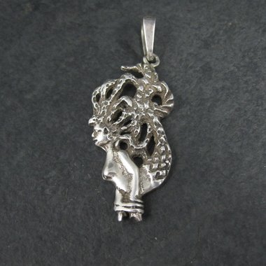 Vintage Sterling Mermaid Pendant