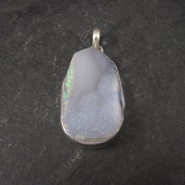 Chunky Sterling Druzy Pendant