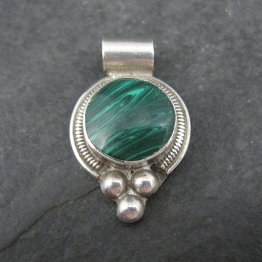 Mexican Sterling Malachite Pendant