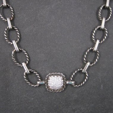 Estate Sterling Cubic Zirconia Necklace