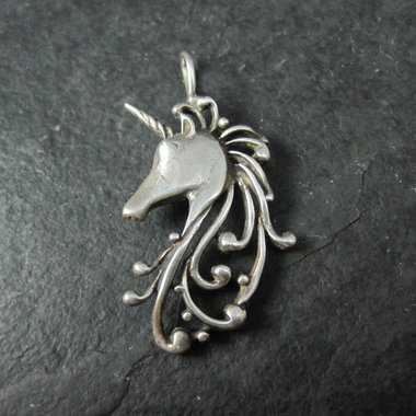 Vintage Sterling Unicorn Pendant