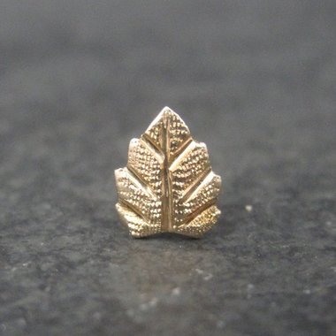 Tiny Rose Gold Leaf Tie Tack