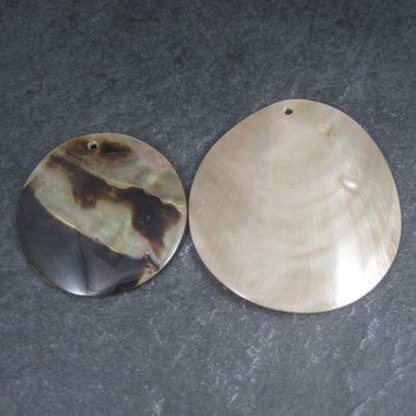Lot of 2 Mother of Pearl Pendant Focals