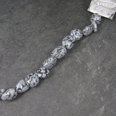 Snowflake Obsidian Bead Strand from Jewelry Basics