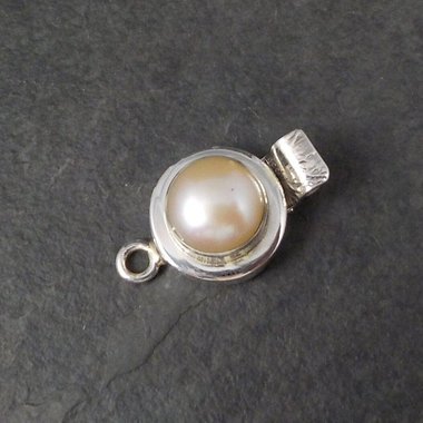 Sterling Silver Mabe Pearl Box Clasp