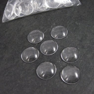 Destash 18mm clear flat round cabochons Lot of 40