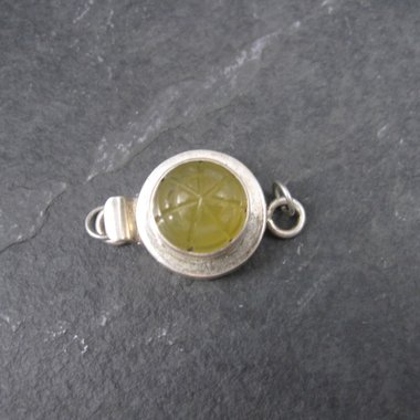 Sterling Carved Yellow Quartz Box Clasp