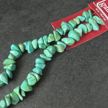Turquoise Howlite Nugget Beads 16" Strand