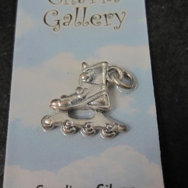 Silver Plated Roller Blade Charm