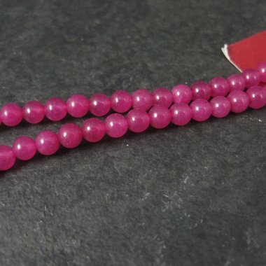 Round 4mm Pink Quartzite Beads