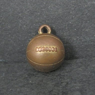 Vintage Copper Basketball Charm Pendant