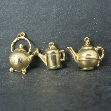 Lot of 3 Vintage Teapot Watering Can Charms