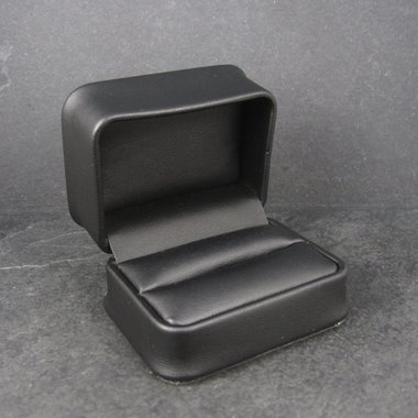 Black Leatherette Double Wedding Ring Box