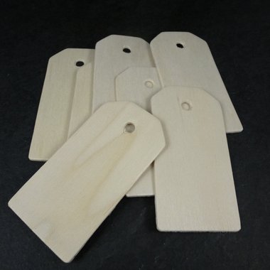 Unfinished Wooden Gift Tags 3.25 Inches by Crafters Closet