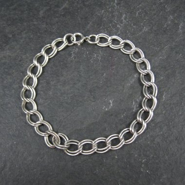 Vintage Sterling Charm Bracelet Chain 7 Inches
