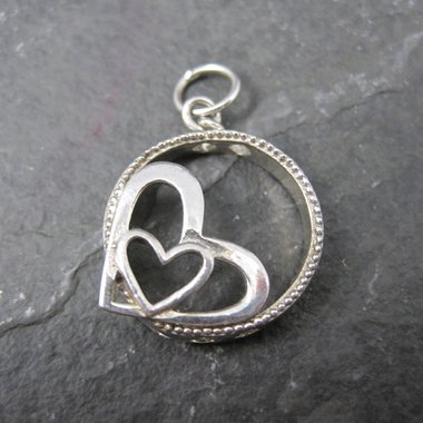 Estate Sterling Love Heart Pendant