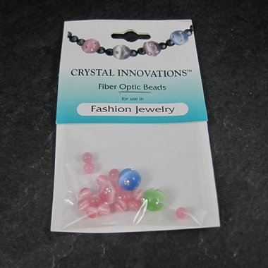 Pastel Fiber Optic Crystal Beads 8mm 4mm Pure Allure
