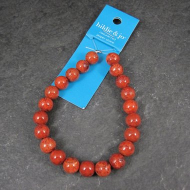 Hildie & Jo 8mm Round Natural Red Jasper Gemstone Bead Strand Discontinued