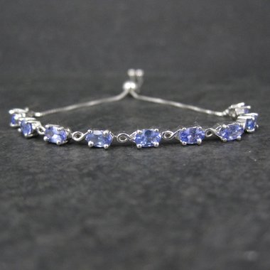 Estate Tanzanite Bolo Bracelet Sterling Silver